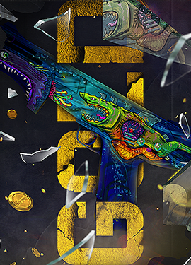 SHARK Key-Drop gold case art