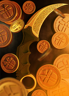 EMERALD CUT Key-Drop gold case art