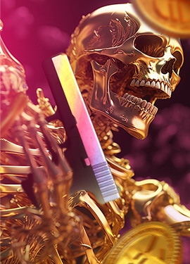 MAGENT Key-Drop gold case art